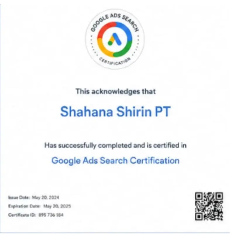 gooogle ads certified freelance brand consultant in caliucut